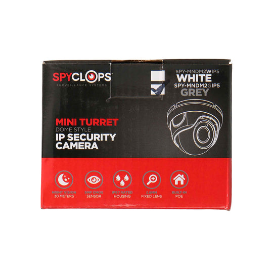 Metra Spyclops PoE 5MP Mini Turret Dome Style IP Camera