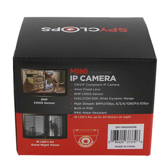 Metra Spyclops 8MP 4K Mini Dome IP Camera