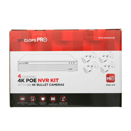 Metra Spyclops 4 Channel PoE 4K NVR Kit