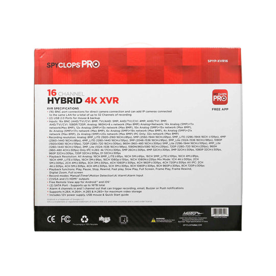 Metra Spyclops 16 Channel Hybrid 4K XVR