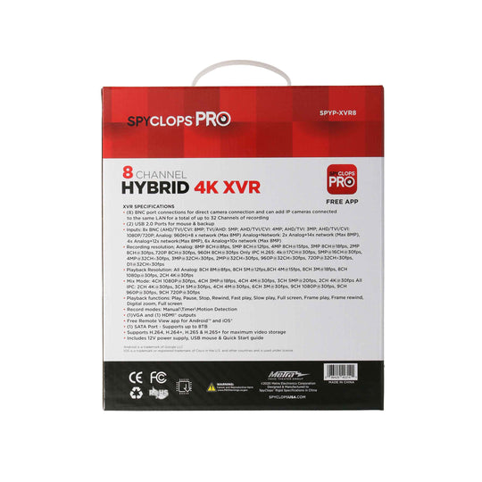 Metra Spyclops 8 Channel AI 4K  XVR