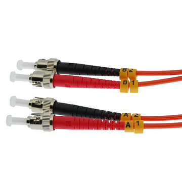 ST-ST Multimode OM1 Duplex 62.5/125 Fiber Patch Cable, UL, ROHS