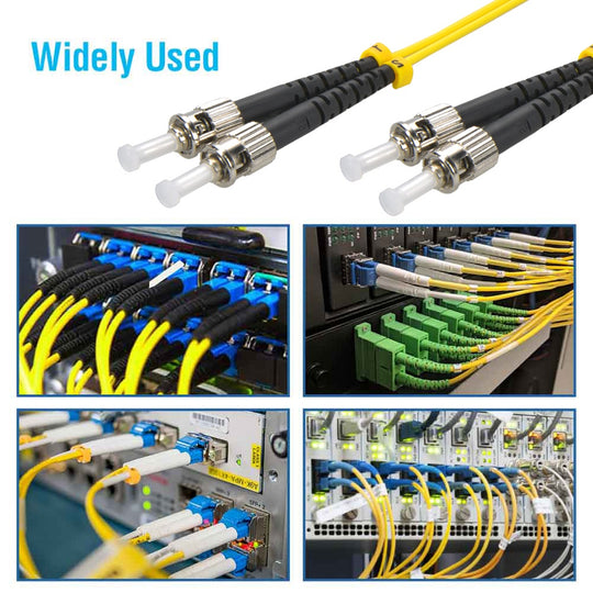 ST-ST Singlemode OS2 Duplex 9/125 Fiber Patch Cable, UL, ROHS