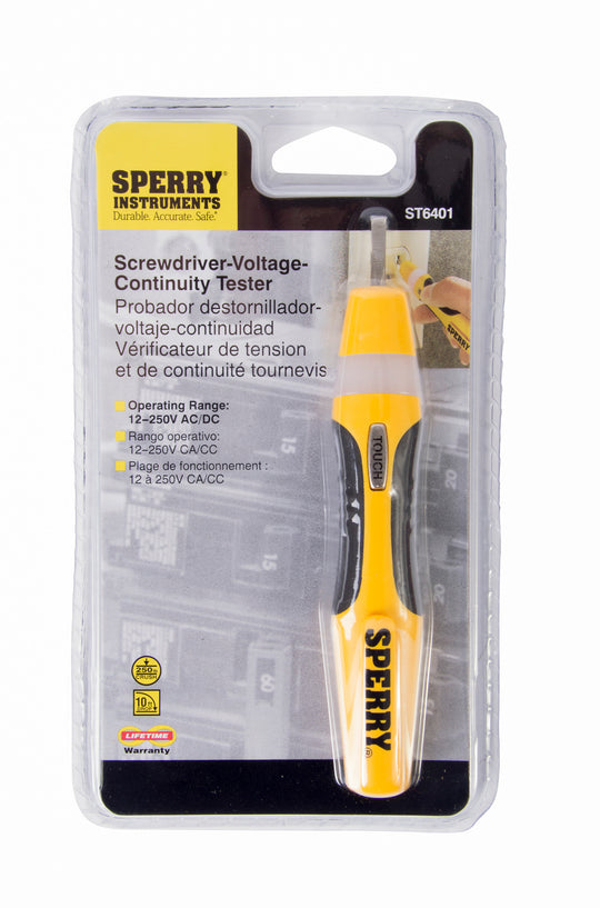 Sperry Instruments Screwdriver-Voltage-Continuity Tester, ST6401