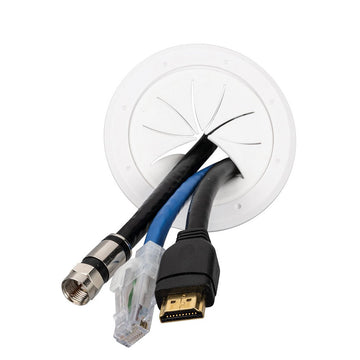 Vanco Spring Lock Cable Pass Through Wall Coverings