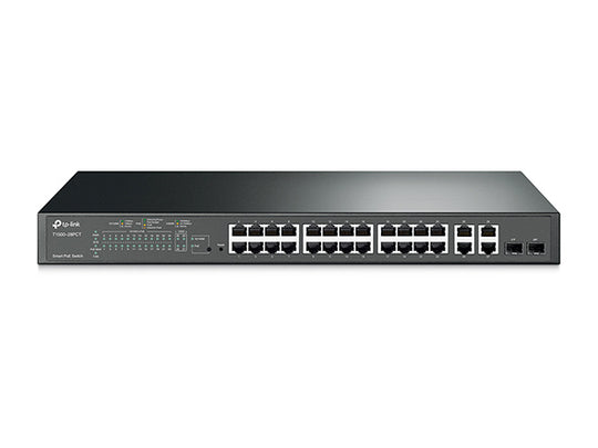 TP-Link T1500-28PCT 24-Port 10/100Mbps + 4-Port Gigabit Smart PoE+ Switch