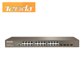 Tenda 24-Port 10/100/1000Mbps with 4 Shared SFP PoE Managed Switch, TEG3224P