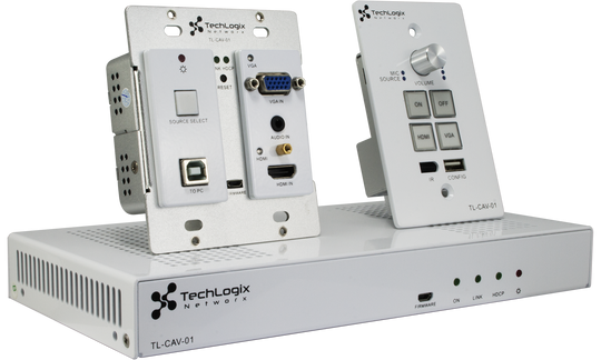 Techlogix Networx TL-CAV-01-HDV All-in-one meeting room & classroom AV system -- 1 HDMI & 1 VGA input