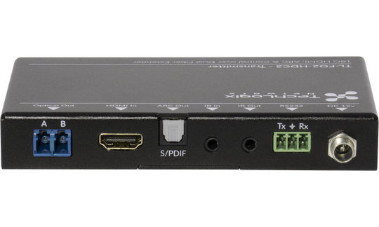 Techlogix Networx TL-FO2-HDC2 HDMI Control over Two Fiber Optic Cable Extender w/ARC