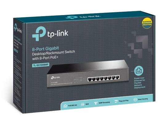 TP-Link TL-SG1008MP 8-Port Gigabit Desktop/Rackmount Switch with 8-Port PoE+
