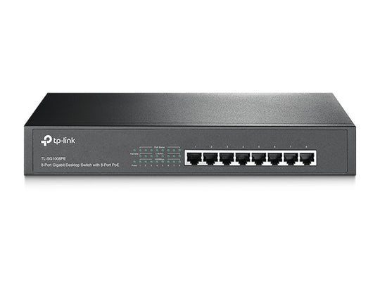 TP-Link TL-SG1008PE 8-Port Gigabit Desktop/Rackmount Switch with 8-Port PoE+