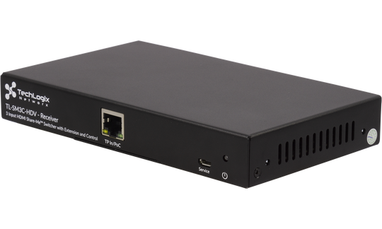 Techlogix Networx TL-SM3C-HDV Share-Me under-table switcher & receiver with 2 HDMI & 1 VGA inputs