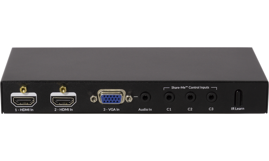 Techlogix Networx TL-SM3C-HDV Share-Me under-table switcher & receiver with 2 HDMI & 1 VGA inputs