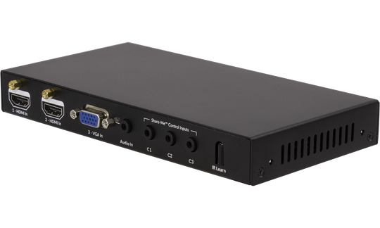 Techlogix Networx TL-SM3C-HDV Share-Me under-table switcher & receiver with 2 HDMI & 1 VGA inputs