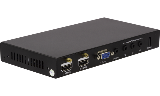Techlogix Networx TL-SM3C-HDV Share-Me under-table switcher & receiver with 2 HDMI & 1 VGA inputs