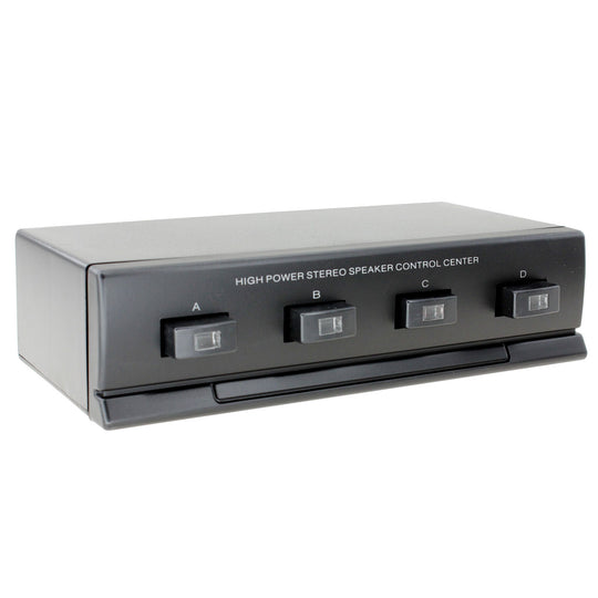 4-Way (1x4) Stereo Speaker Switch Box - Terminal Type