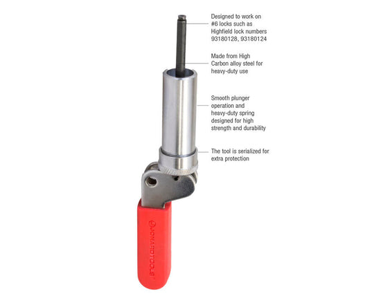 Jonard Tools Barrel Lock Plunger Key Size #6