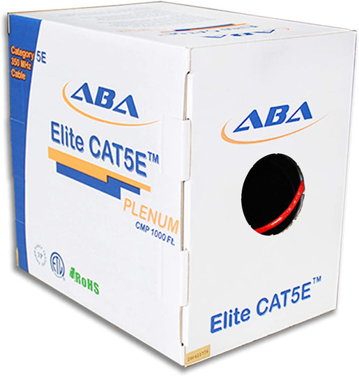 ABA Elite CAT5E 350MHz UTP, CMP, Solid, 24AWG, 1000ft RELEX II Box