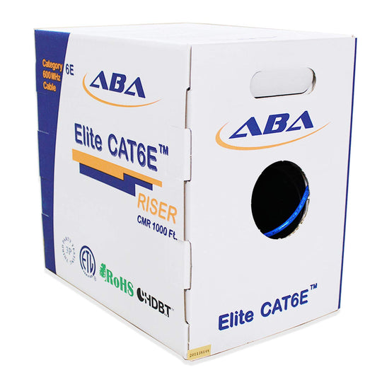 ABA Elite CAT6E UTP, CMR, Solid, 24AWG, Spline - 1000ft Reelex II Pull Box
