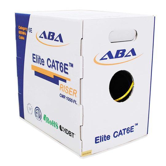 ABA Elite CAT6E UTP, CMR, Solid, 24AWG, Spline - 1000ft Reelex II Pull Box