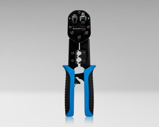 Jonard Tools RJ45 & RJ11/12 Modular Pass-through Crimper with Tail Crimping Slots