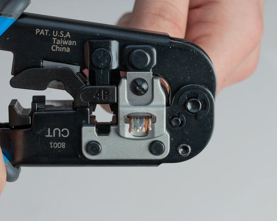 Jonard Tools 6-in-1 Crimping Tool, RJ45 Pass-through & RJ11/12 Modular