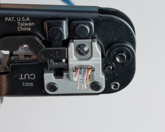 Jonard Tools 6-in-1 Crimping Tool, RJ45 Pass-through & RJ11/12 Modular