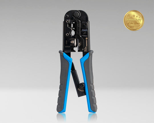 Jonard Tools 6-in-1 Crimping Tool, RJ45 Pass-through & RJ11/12 Modular