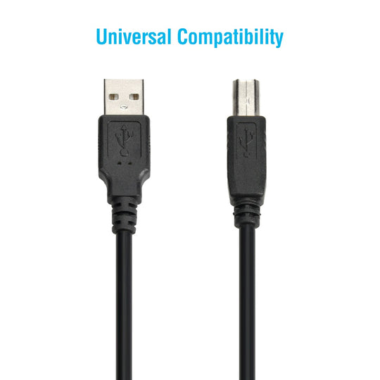 USB Printer Cable - USB A Male to USB B Male (3-15ft)