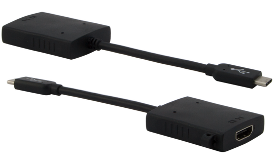 Techlogix Networx TL-SMPC-007 6' HDMI cable with attached USB-C, DisplayPort & mini-DisplayPort adapters (4K compatible)