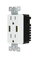 DataComm Décor Duplex 4.0 Amp USB Charger with 15A/125V with Tamper Resistant Outlet