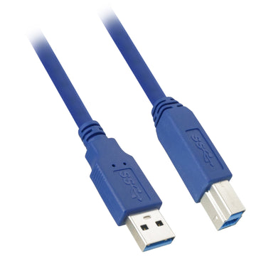 USB 3.0 Printer Cable - USB A Male to USB B Male (3-6ft)