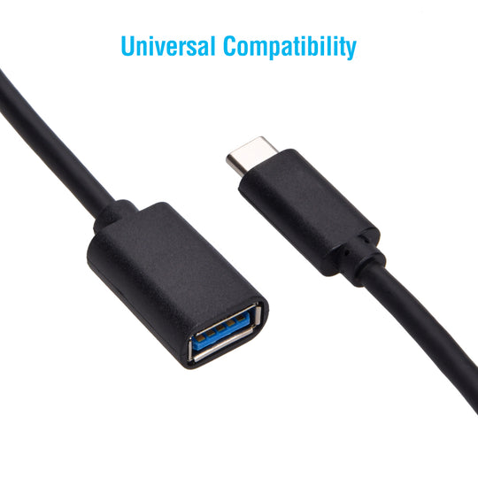 8 Inch USB Type C Male to USB3.0 (G1) A-Female Cable