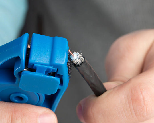 Jonard Tools COAX Stripping Tool for RG59, RG6, RG7, RG11 Cables with Cable Stop