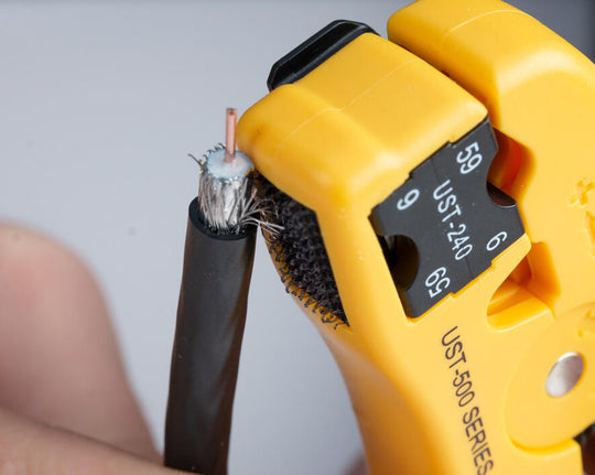 Jonard Tools Universal Cable Stripping Tool with Cable Stop for COAX, Network & Telephone Cables, UST-540