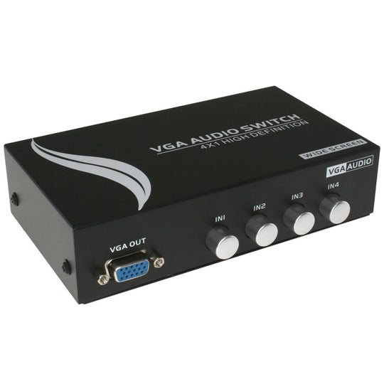 4x1 VGA Switch with 3.5mm Audio