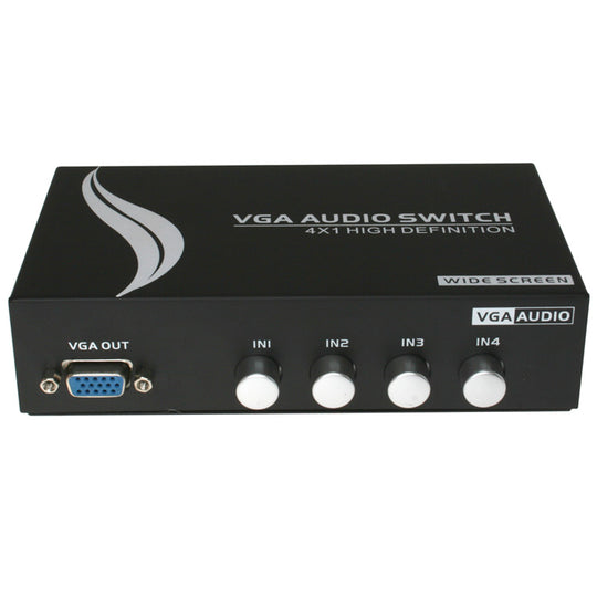 4x1 VGA Switch with 3.5mm Audio