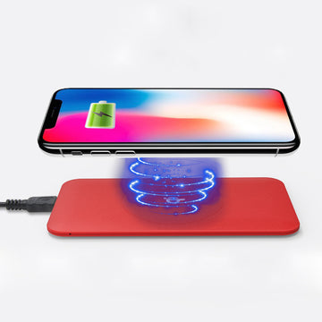 Wireless Qi Cellphone Charger, Rubber, Oil Coated