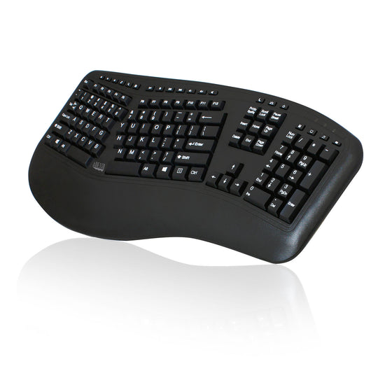 Adesso WKB-1500GB Tru-Form Media 1500 - Wireless Ergonomic Keyboard and Laser Mouse