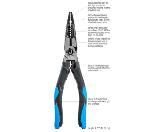 Jonard Tools Heavy-Duty Wire Stripping Pliers, 10-16 AWG