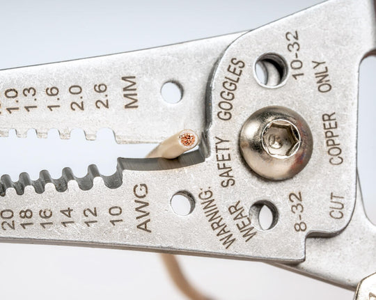 Jonard Tools Stainless Steel Curved Wire Stripper, 10-20 AWG