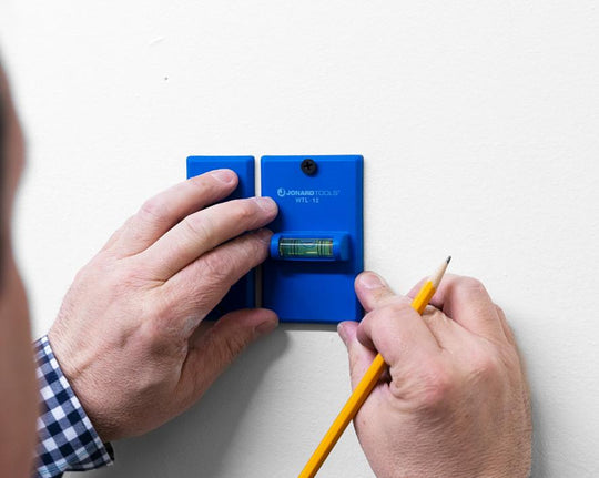 Jonard Tools Wall Box Template & Level for Non-Metallic Boxes, 1-Gang and 2-Gang, WTL-12