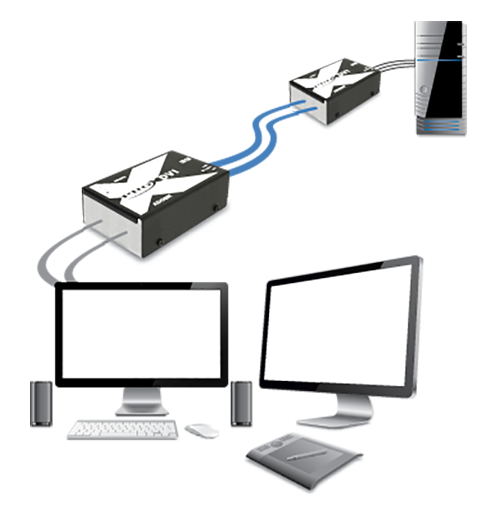 ADDER Link X-DVIPRO - Dual Head DVI