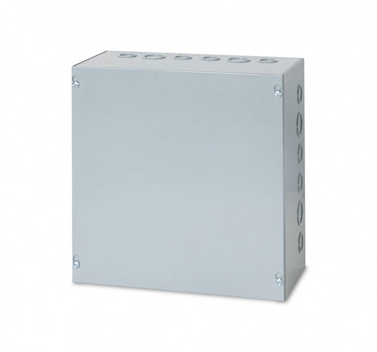 Austin AB-12128SB 12x12x8 Type 1 Screwcover Junction Box - No ko's, Galvanized