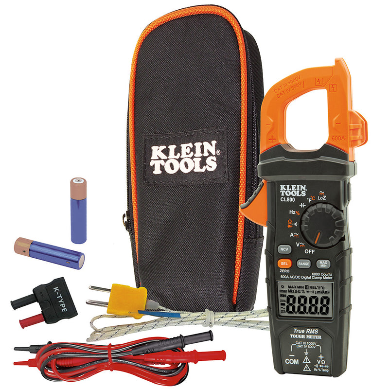 Klein Tools CL800 Digital Clamp Meter AC/DC Auto-Ranging