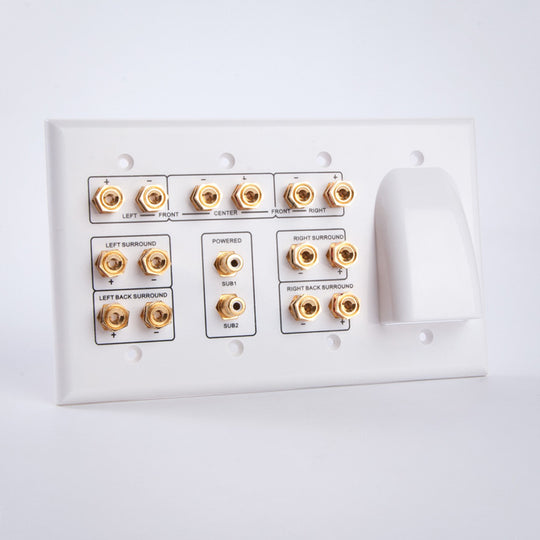 Vanco HTWP72BW 7.2 Home Theater Wall Plate w/ Bulk Cable