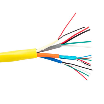 SCP Access Control Cable: 2C/22AWG + 4C/22AWG + 6C/22AWG, Shielded + 4C/18AWG, Stranded BC, CM, Yellow- 500ft Spool
