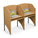 Essentials DELUXE 3/4" HPL Floor Carrel (Teak)