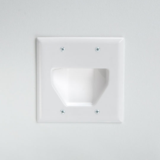 DataComm Recessed Bulk Cable Wall Plate