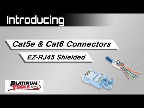 Platinum Tools 100023C Cat5E/6 Shielded EZ-RJ45, External Ground 10 Pk